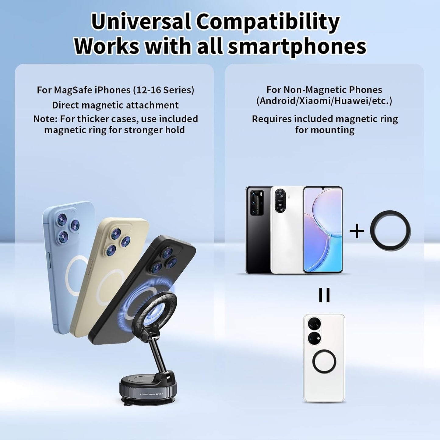 MagSafe Car Mount – 360° Magnetic Phone Holder